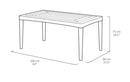 Tavolo da Giardino 160x90x74 cm in Resina Keter Girona Antracite