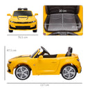 Macchina Elettrica per Bambini 12V con Licenza Chevrolet Camaro Giallo