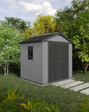 Casetta Box da Giardino 230x223,8x246 cm Newton Plus 757/775 Doppia Opzione Montaggio in Resina Evotech+ Grigio  cm