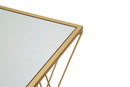 Console Easy 120x40x80 cm in Ferro e MDF e Specchio Oro      