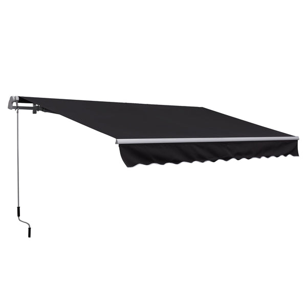 Tenda da Sole Avvolgibile a Parete 3,5x2,5m in Alluminio e Poliestre Grigia acquista
