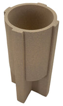 Porta Vaso da Esterno Moai Ø39x80,5 cm in Resina Marrone      