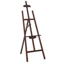 Cavalletto per Pittura in Legno Altezza e Inclinazione Regolabili Marrone 46x60x140 cm 