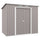 Casetta Box da Giardino 213x130x172 cm con Tetto Inclinato 2 Ingressi e Prese d'Aria in Acciaio Zincato Grigio