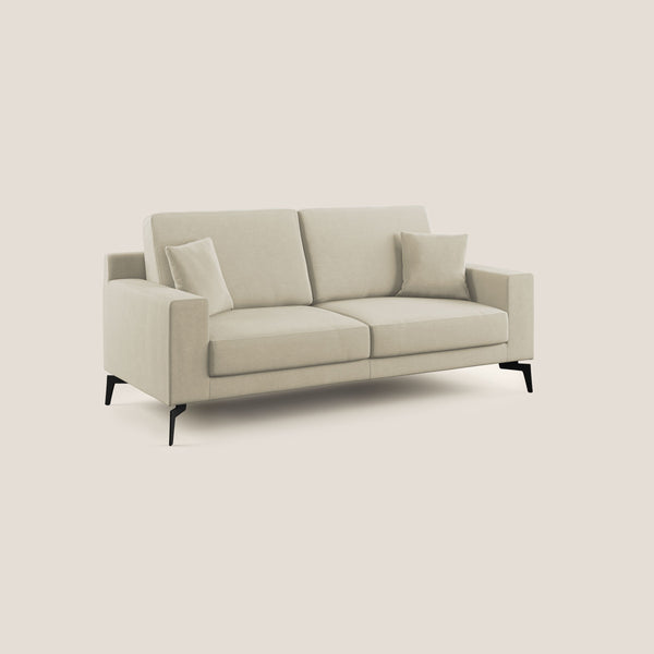 Divano 3 Posti 206x95x91 cm in Tessuto Panna prezzo