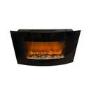Camino Elettrico da Parete Effetto Fiamma 88,5x13,5x56 cm 900W/1800W Nero 