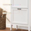 Scarpiera Country 60x26,5x96,7 cm con 2 Cassetti Ribalta in MDF Bianco      
