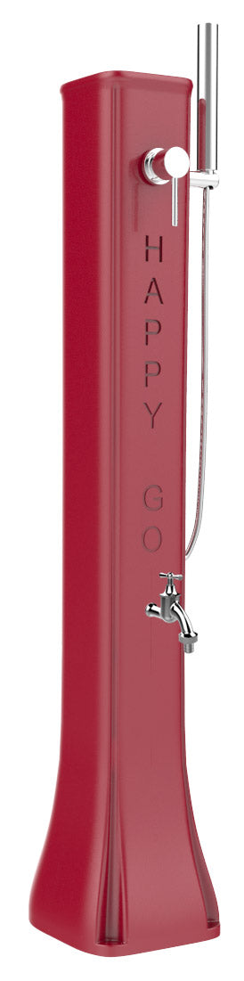 prezzo Mini Doccia Solare da Giardino Lavapiedi Miscelatore e Doccetta Mobile Arkema Happy Go Cherry