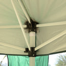 Tendostruttura Impermeabile Pieghevole 3x3m con Pannelli Laterali in Acciaio Verde 