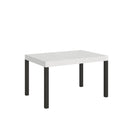 Tavolo Allungabile 120/380x90 cm Everyday Bianco Frassino Gambe Antracite      