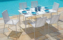 Tavolo Rettangolare da Giardino 140x80 cm in Ferro Vorghini Messina Bianco