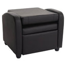 Poltrona Relax Manuale Reclinabile in Similpelle Vandi Nera