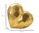 Vaso Heart Gold 19x9x18 cm in Resina Oro      