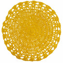 Set 6 Tovagliette Tonde in Tnt Villa d'Este Uncinetto Giallo