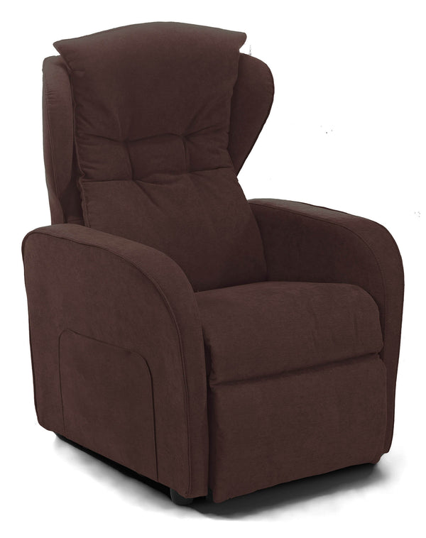 sconto Poltrona Alzapersona Elettrica 2 Motori 75x108x85 cm in Tessuto Dispositivo Medico 1 Marrone
