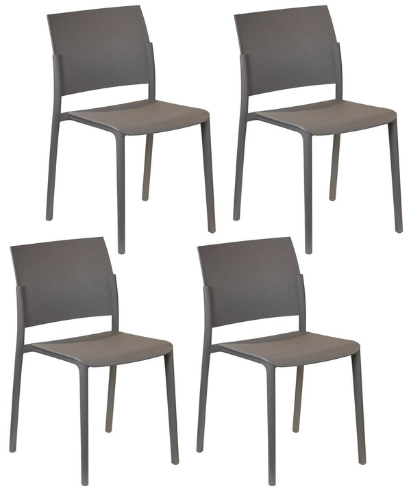 Set 4 Sedie 55x52,5xH81 cm in Polipropilene Venus Visone online