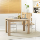 Tavolo da Pranzo Moderno per 4-6 Persone 120x69x75 cm Nero e Legno 