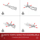 Albero di Natale Artificiale 180 cm 618 Rami Argento