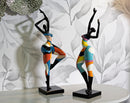 Decorazione Donnina Dance Rubic 11,5x9x38,5 cm in Resina Multicolor      