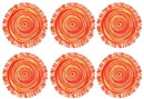 Set 6 Tovagliette con Frange Ø45x0,5 cm  in Polipropilene VdE Tivoli 1996 Shades of Sunset