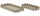 Svuotatasche Saturno Rett, Tortora Coppia 40x16,5x4,5 cm in Metallo Grigio tortora