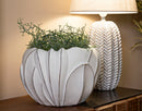 Cachepot Gardy Ø34,5x23,5 cm in Resina Bianco effetto lavato      