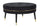 Puff Paris xxl Nero/Oro Ø90x46 cm in Legno e Spugna Nero e Oro