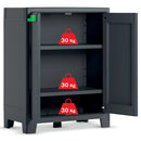 Armadio 2 ripiani 80x44x100 cm Keter Moby Basso XL Antracite