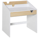 Scrivania con Libreria per Bambini 70x50x75 cm in Legno Bianca