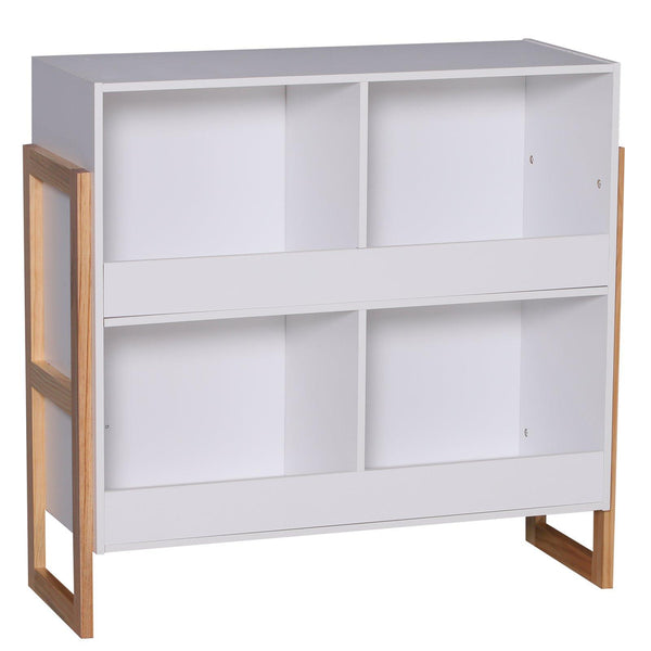 Libreria a Cubo Design Moderno Legno Bianco 86x34x82.5 cm sconto