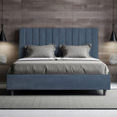 Letto Matrimoniale Francese Agueda Blu Varie Misure