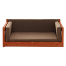 Divanetto per Cani e Gatti 62,5x54,5x23 cm in Legno con Cuscini  Oklahoma