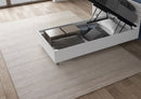 Letto Singolo Ankel Testata Doghe Dritta  Bianco Frassino Varie Misure