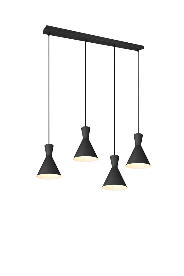 Lampada a Sospensione da Interno E27 in Metallo Nero Opaco sconto