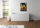 Madia 3 Ante e 3 Cassetti 200x40x83,5 cm Elios Bianco Lucido      