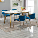Set 4 Sedie in Metallo e Poliestere  Blu