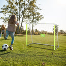 Porta da Calcio Portatile con Rete 186x62x123 cm  Bianca