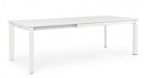 Tavolo Allungabile Konnor 160-240x100 cm Bian in Alluminio