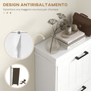 Scarpiera 3 Cassetti Ribaltabili e Regolabili 15 Paia di Scarpe 54x24x117,5 cm Bianco  