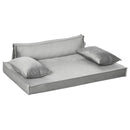 Cuccia per Cani e Gatti 99x71x28 cm in Tessuto Effetto Velluto Grigio