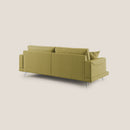 Divano 3 Posti 218x88x93 cm in Tessuto Giallo