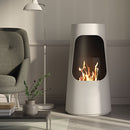 Camino a Bioetanolo da Pavimento Ø50x96 cm 2500W 2L Dubai Bianco