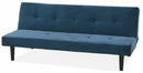 Divano Letto 2 Posti 166x77x65,5 cm in Velluto Soriani Blu