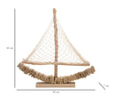 Decorazione Barca Nature 45x7x45 cm in Tanoak      