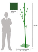Appendiabiti da Terra 33x33x178 cm in Ferro Battuto Vasconi Bamboo Verde