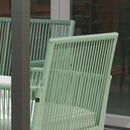 Set da Giardino Divano 2 Poltrone e Tavolino Piano in Vetro   Verde