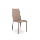 Set 4 Sedie 40x42xH96 cm in Similpelle Cleo Tortora