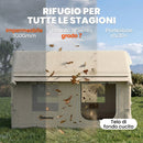 Tenda da Campeggio Gonfiabile con Pompa 320x230x205 cm Impermeabile 3000mm e Antivento Cachi      