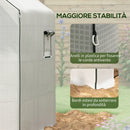 Copertura per Serra da Giardino 140x143x190 cm con Porta a Cerniera e Finestre PE Bianco      