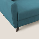 Divano Letto 2 Posti 168x97x96 cm in Tessuto Petrolio
